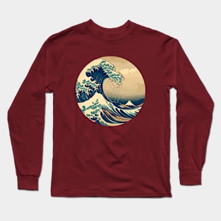 Moonlit Great Wave - Japanese Long Sleeve T-Shirt